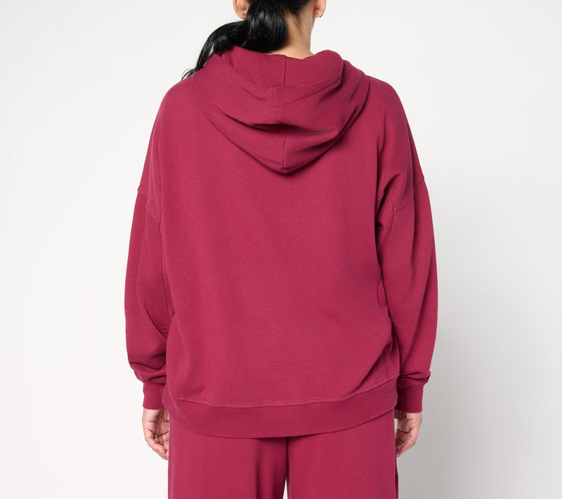 Peace Love World French Terry Embroidered Graphic Hoodie — View 4