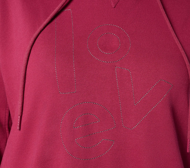 Peace Love World French Terry Embroidered Graphic Hoodie — View 6