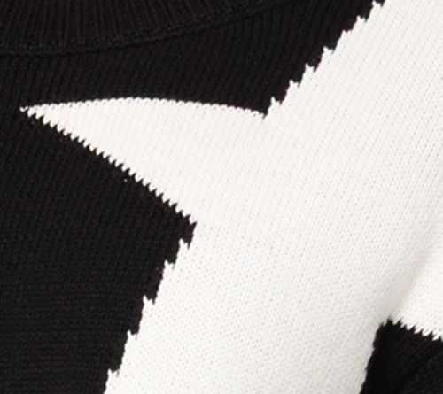 Peace Love World Motif Intarsia Pullover Sweater — View 9