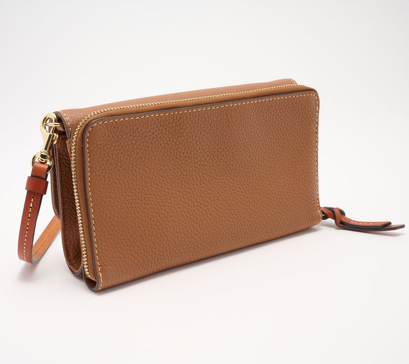 Dooney & Bourke Pebble Leather Clutch Wallet Crossbody — View 4