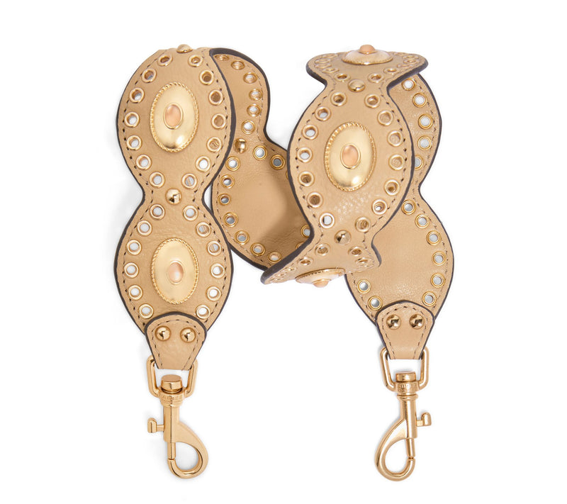 Aimee Kestenberg Roma Leather Studded Purse Strap — View 5