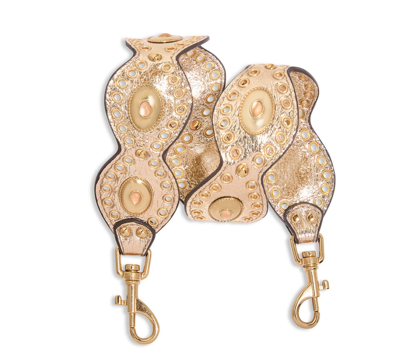 Aimee Kestenberg Roma Leather Studded Purse Strap — View 9