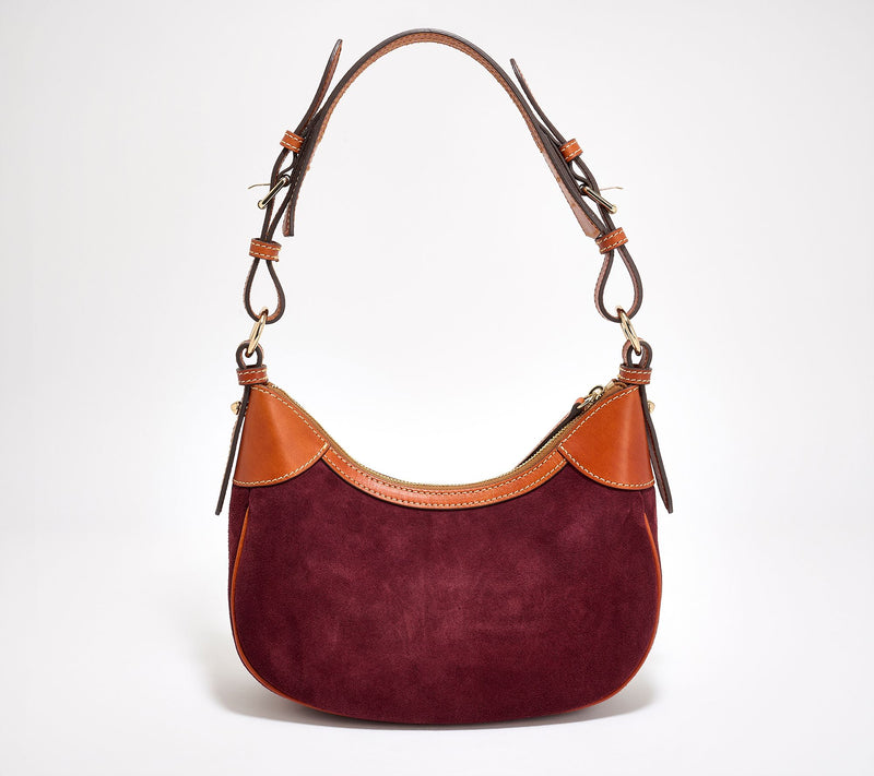 Dooney & Bourke Suede Small Hobo Shoulder Bag — View 5