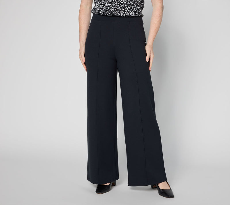 Joan Rivers Regular Bitsy Wide Leg Pull-On Ponte Pants — View 10
