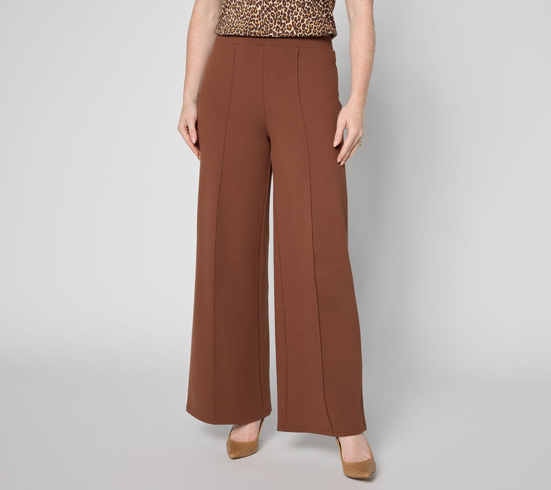 Joan Rivers Regular Bitsy Wide Leg Pull-On Ponte Pants — View 12
