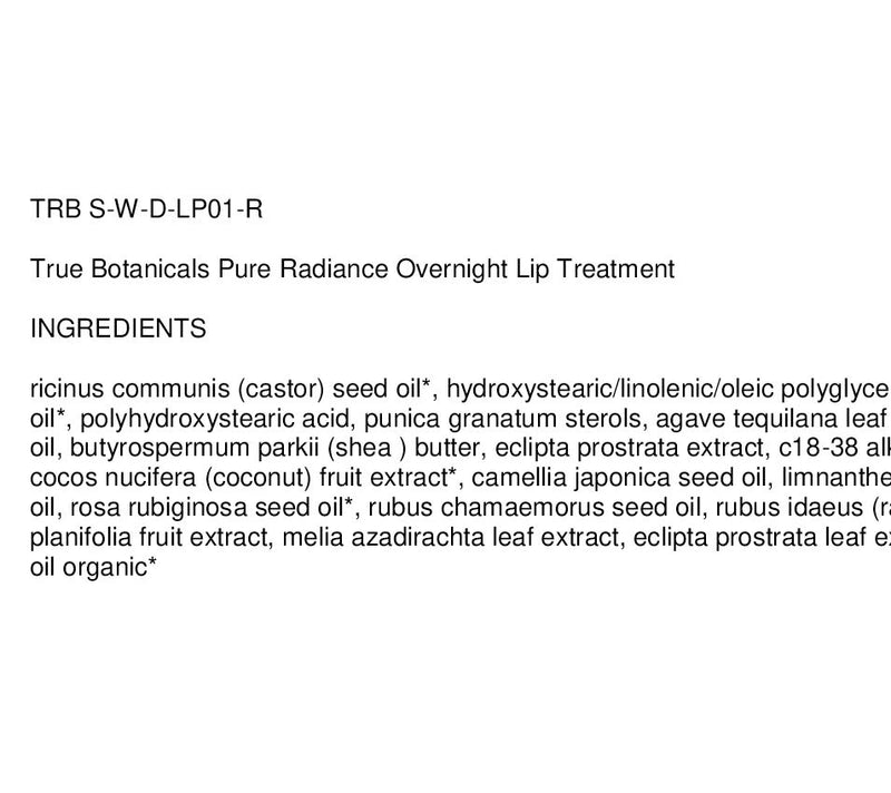 True Botanicals Pure Radiance Overnight Lip Treatment — View 2