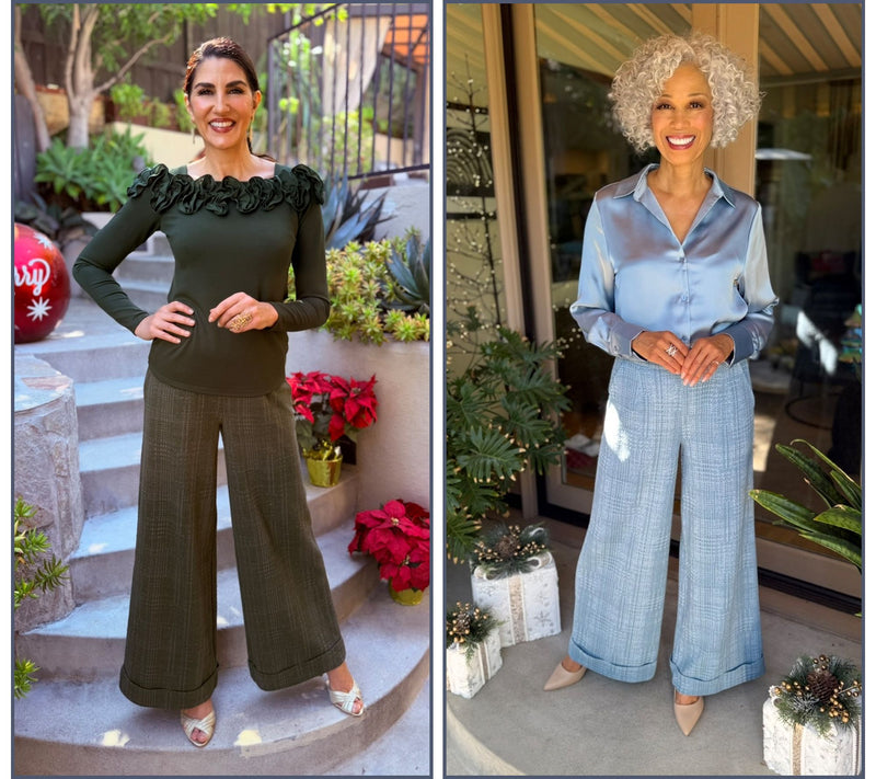 BEAUTIFUL by Lawrence Zarian Regular Textured Knit Trouser — View 15
