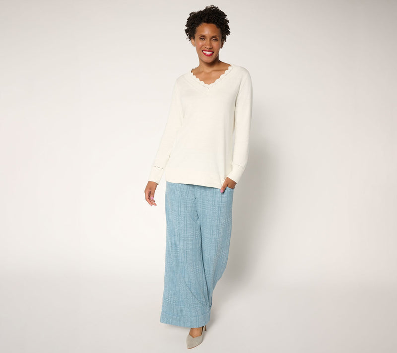 BEAUTIFUL by Lawrence Zarian Regular Textured Knit Trouser — View 13