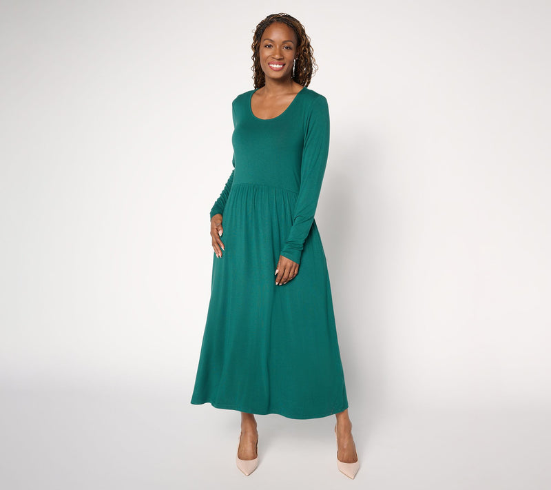 Joan Rivers Petite ButterSoft Scoop-Neck Midi Dress — View 11