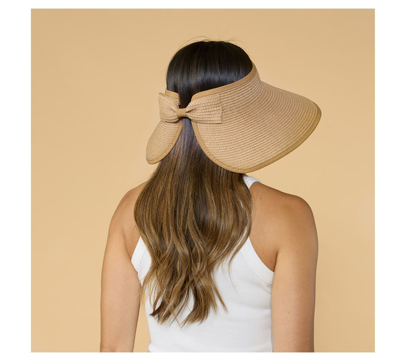 Hadley Wren Packable Woven Sun Visor — View 2