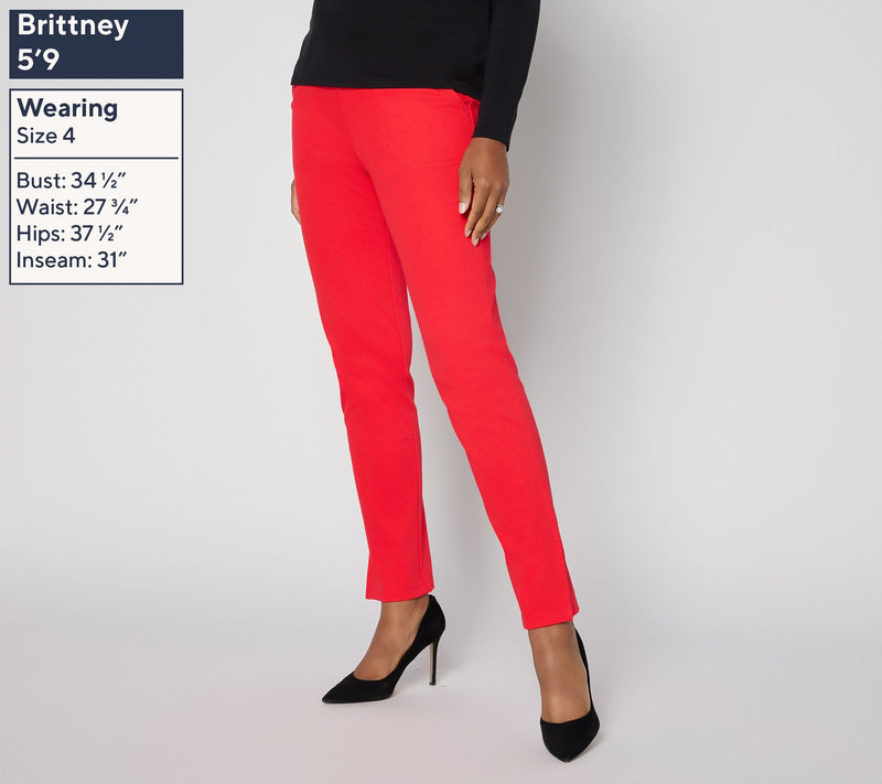Women with Control Petite St. Tropez Twill Trousers — View 3