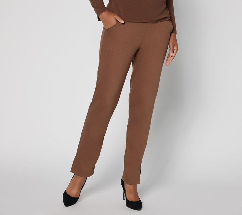 Women with Control Petite St. Tropez Twill Trousers — View 14