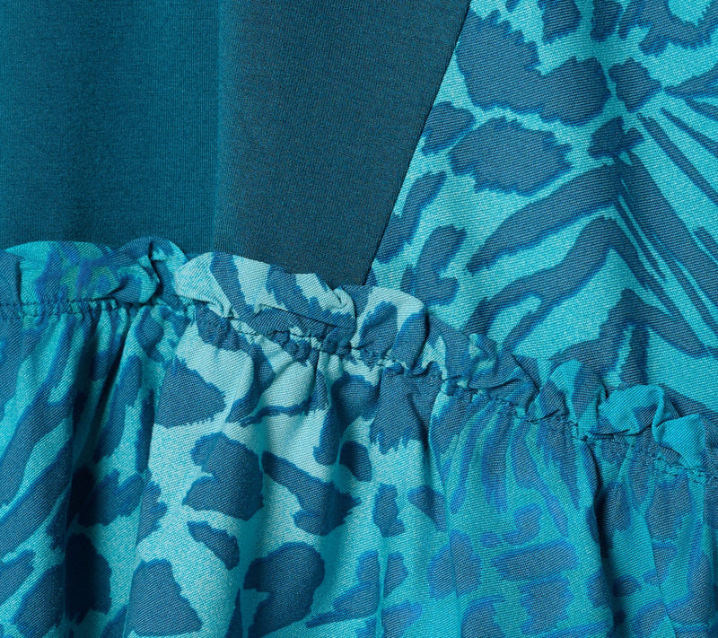 LOGO by Lori Goldstein Mixed Media Top with Ruffle Hem — View 6