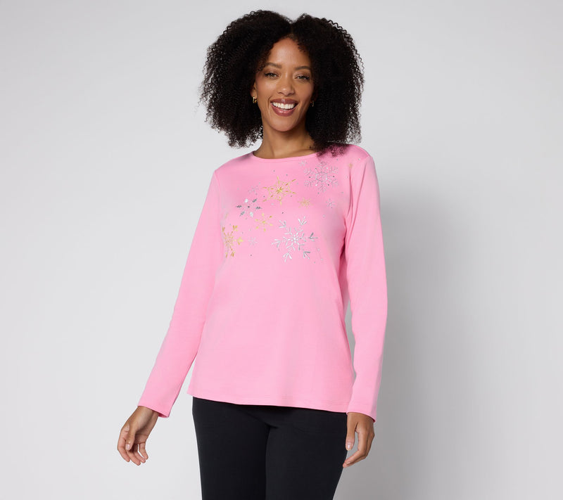 Quacker Factory Blizzard Long Sleeves Top — Main view