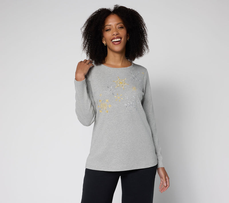 Quacker Factory Blizzard Long Sleeves Top — View 12
