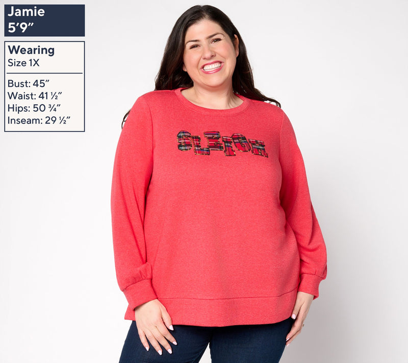 Jingle Belles by Kim Gravel Totally Tartan Holiday Sweatshirt — View 12