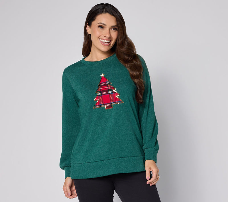Jingle Belles by Kim Gravel Totally Tartan Holiday Sweatshirt — View 11