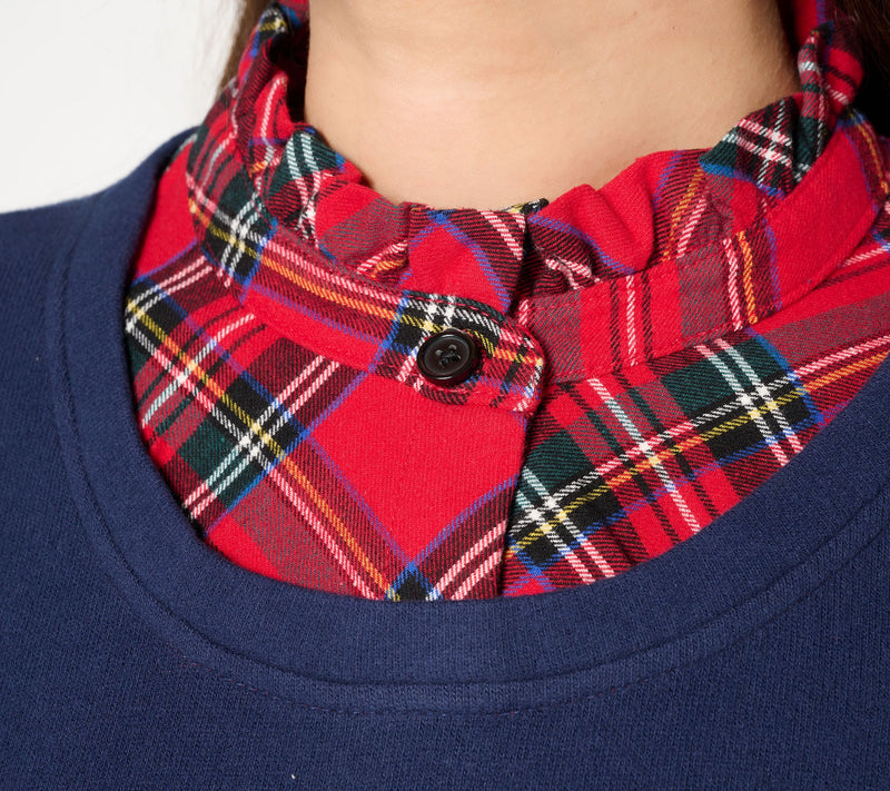 Jingle Belles by Kim Gravel Peek a Boo Ruffle Tartan Top — View 6