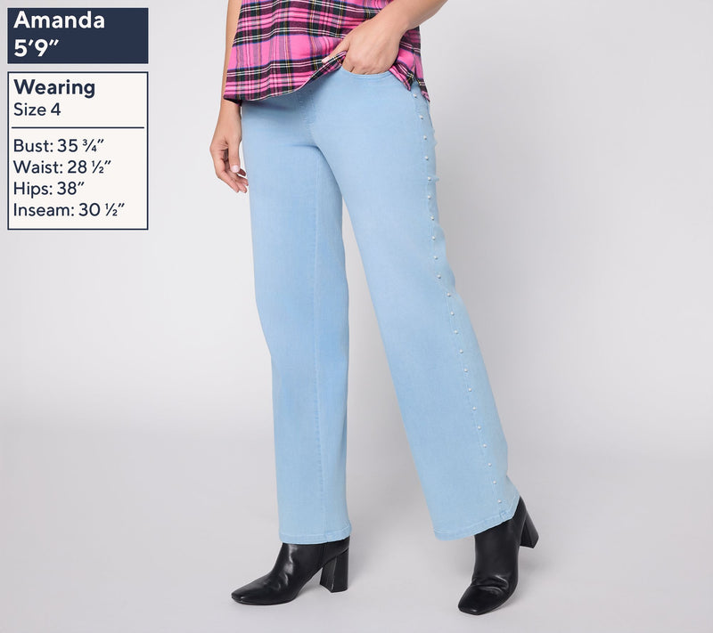 Belle by Kim Gravel Regular TripleLuxe Denim Pearl Jean — View 3