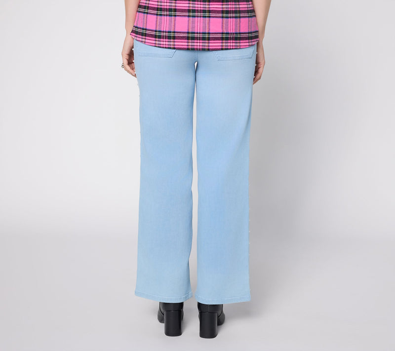 Belle by Kim Gravel Petite TripleLuxe Denim Pearl Jean — View 4
