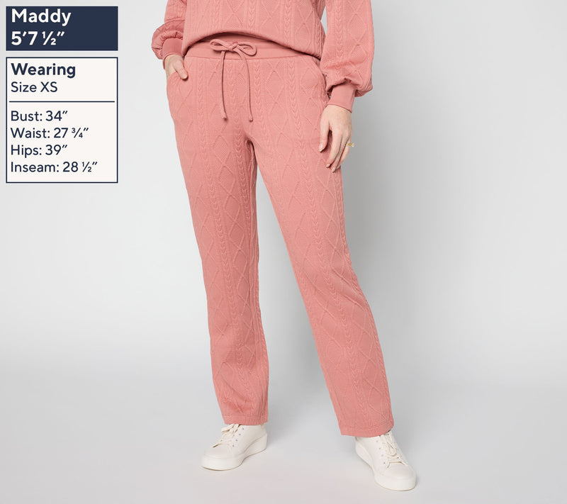 Belle by Kim Gravel Regular Cable Chic Straight Pant — View 3