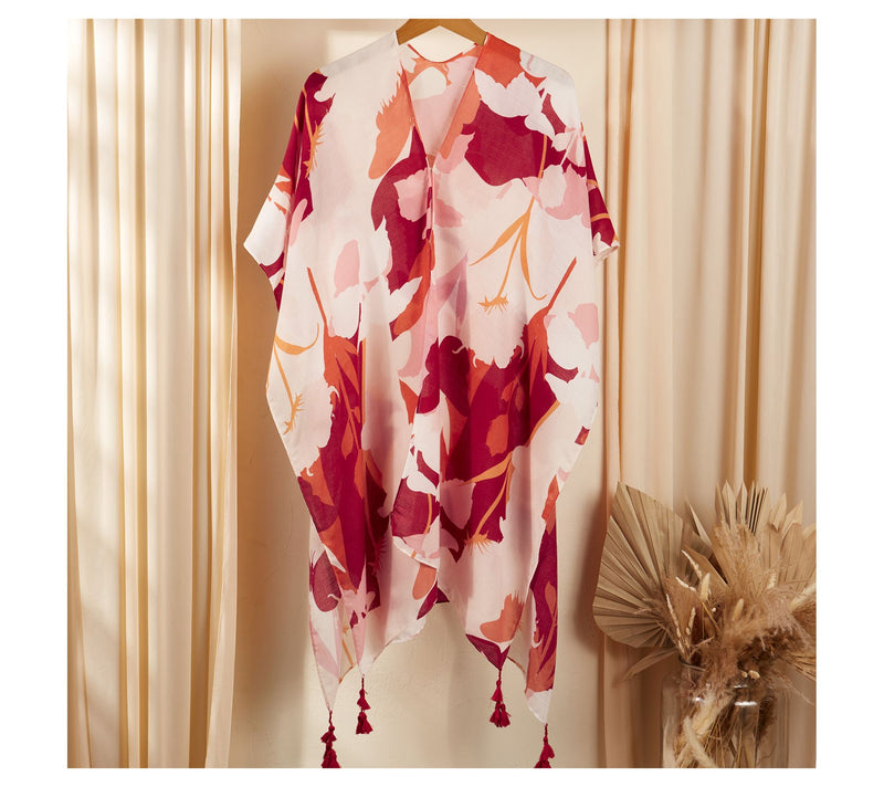 Hadley Wren Scarlet Kimono — View 3