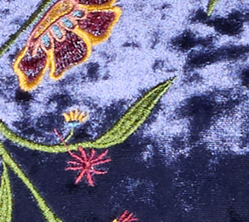 Belle Boho by Kim Gravel Crushed Velvet Embroidered Top — View 8