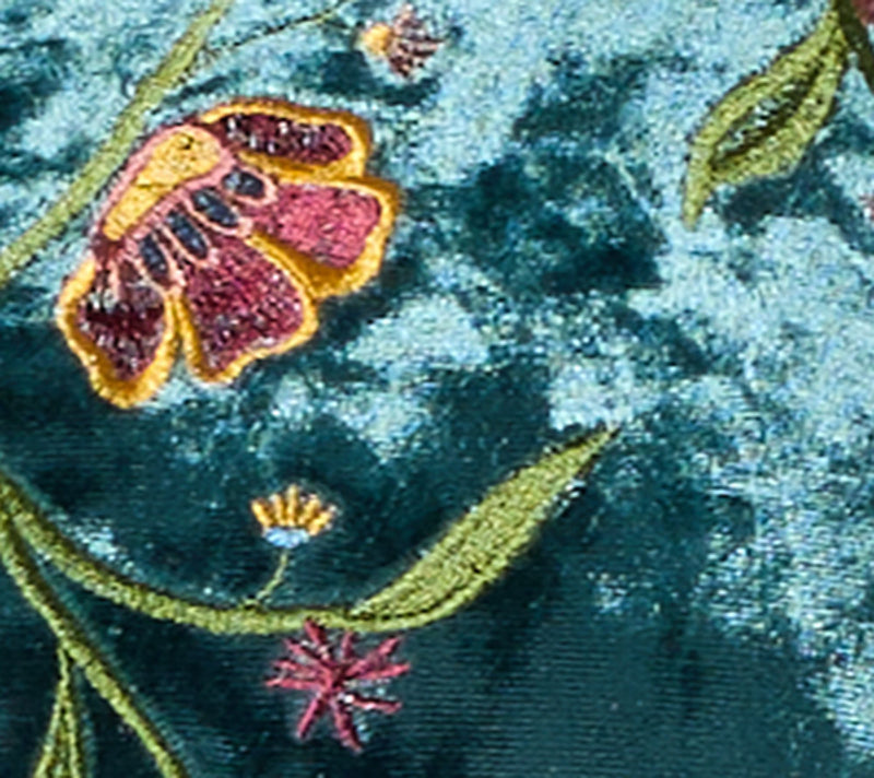 Belle Boho by Kim Gravel Crushed Velvet Embroidered Top — View 10