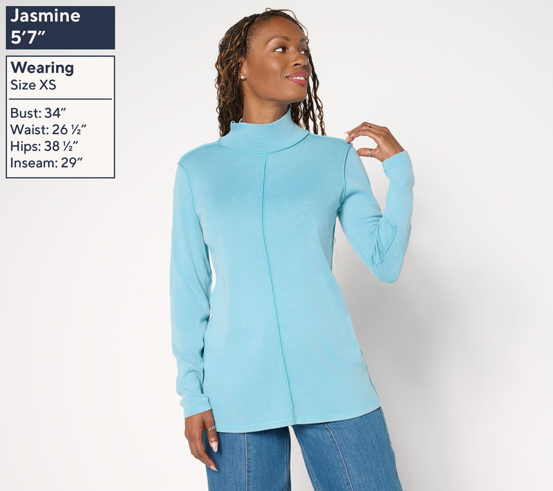 LOGO Principles by Lori Goldstein Long Sleeve Turtleneck Top — View 3
