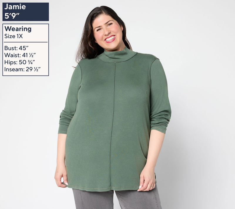 LOGO Principles by Lori Goldstein Long Sleeve Turtleneck Top — View 2