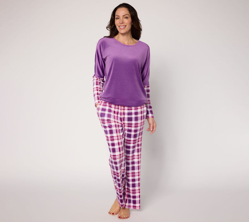 MUK LUKS Silky Velour Lounge Set — View 9