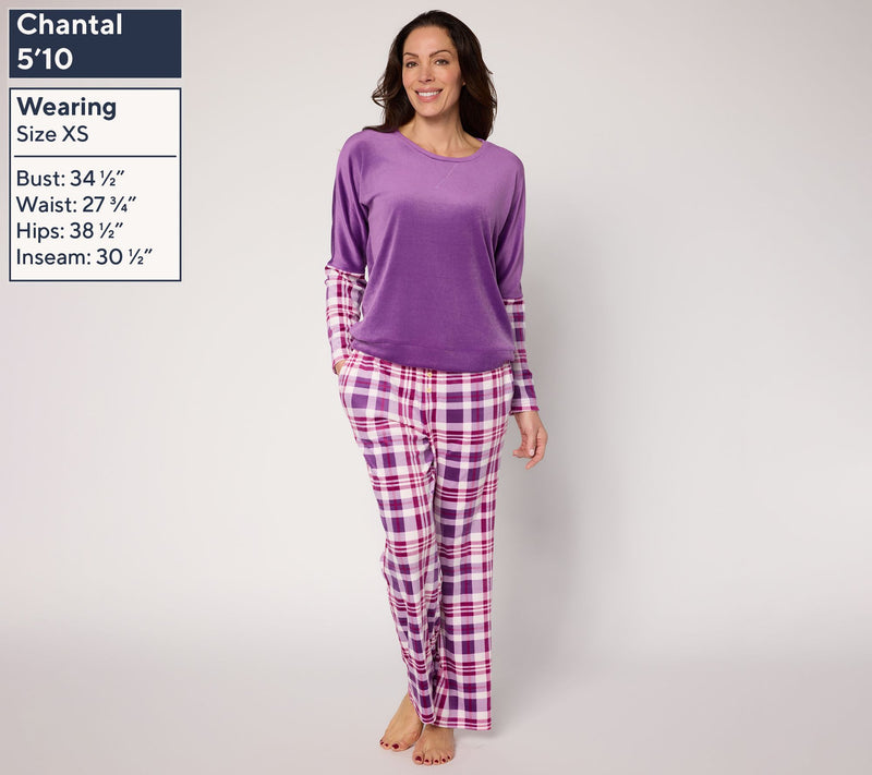 MUK LUKS Silky Velour Lounge Set — View 12