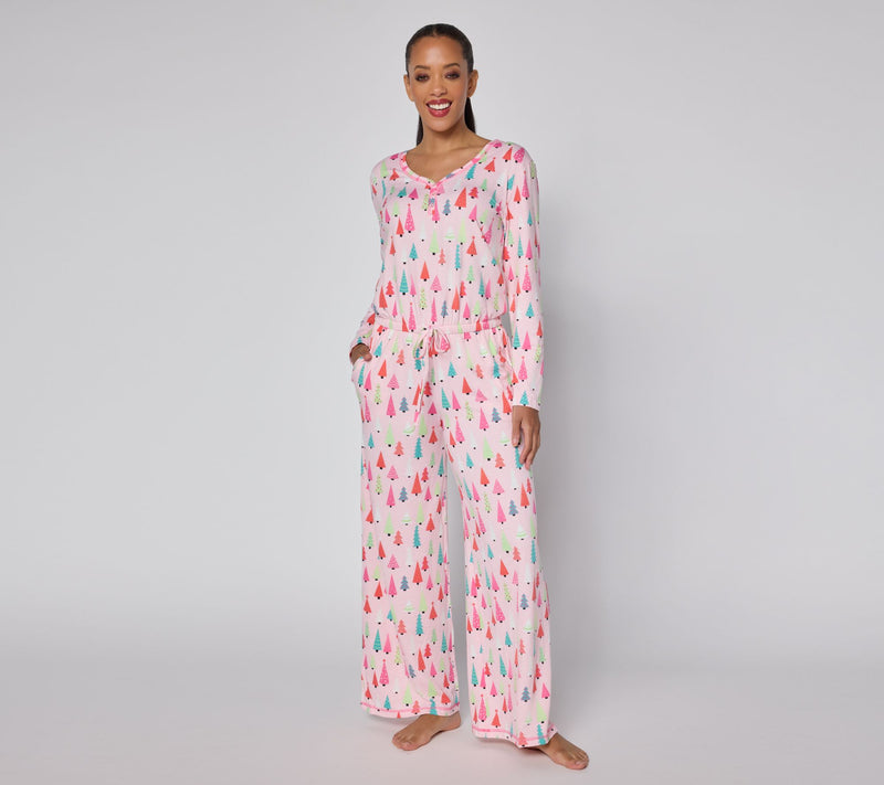 MUK LUKS Dream Cloud Cozy Holiday Jumpsuit — View 5