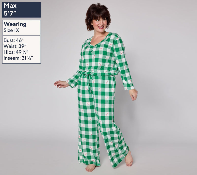 MUK LUKS Dream Cloud Cozy Holiday Jumpsuit — View 12