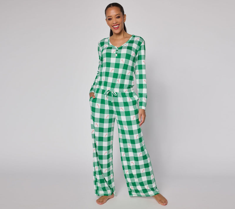 MUK LUKS Dream Cloud Cozy Holiday Jumpsuit — Main view