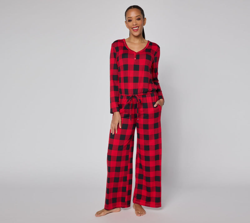 MUK LUKS Dream Cloud Cozy Holiday Jumpsuit — View 11