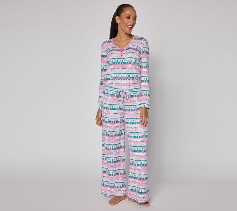 MUK LUKS Dream Cloud Cozy Holiday Jumpsuit — View 7