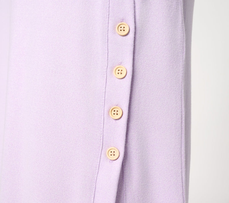 MUK LUKS Ribbed Butterknit Button Detail Lounge Dress — View 9