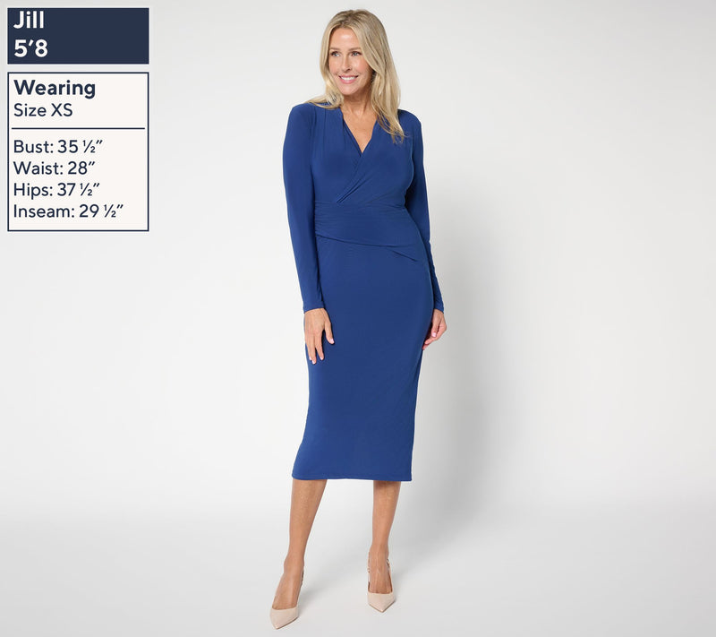 Women with Control Como Jersey Surplice Midi Dress — View 9