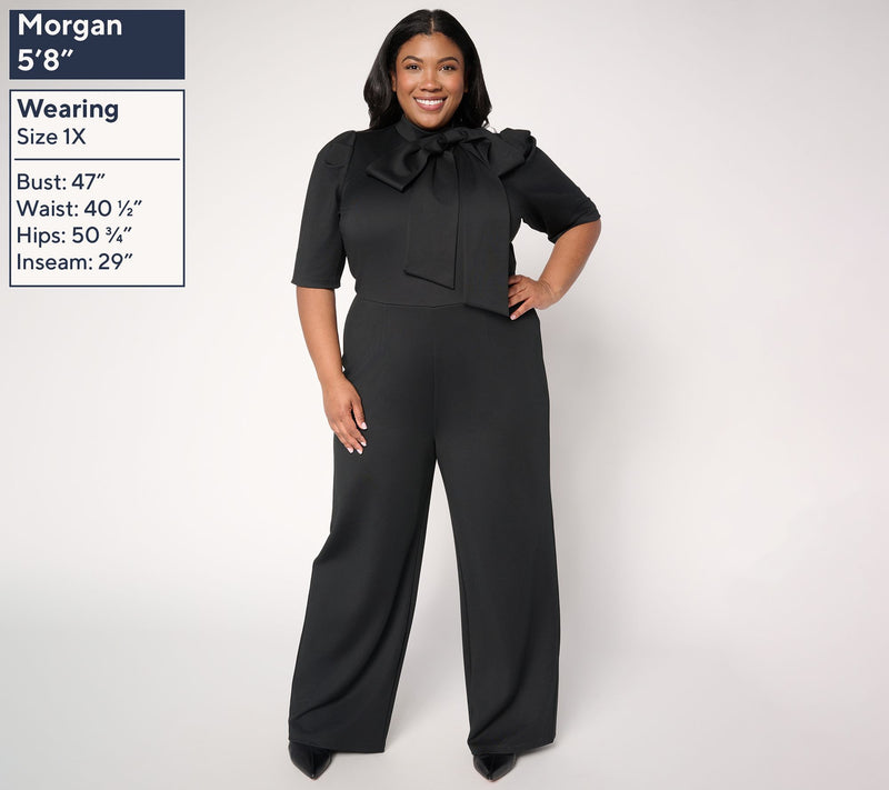 Studio Park x Sandra Bennett Regular Bow Detail Jumpsuit — View 5