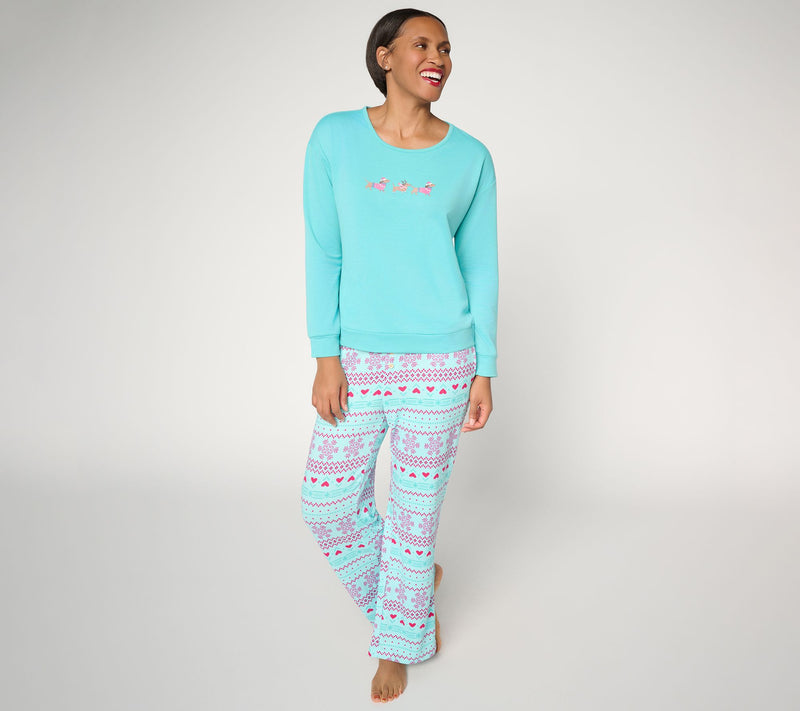 MUK LUKS French Terry and Butterknit Lounge Set — View 3