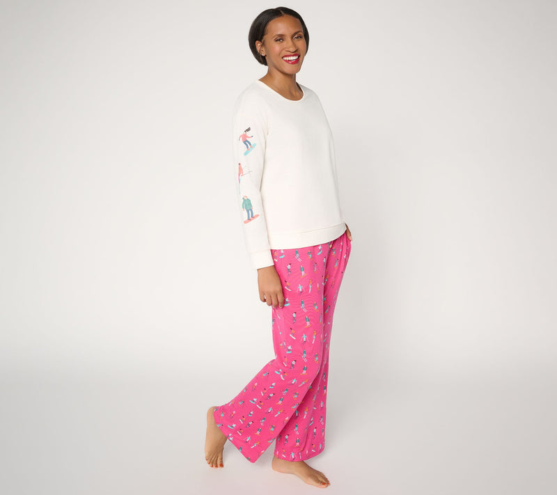 MUK LUKS French Terry and Butterknit Lounge Set — View 16
