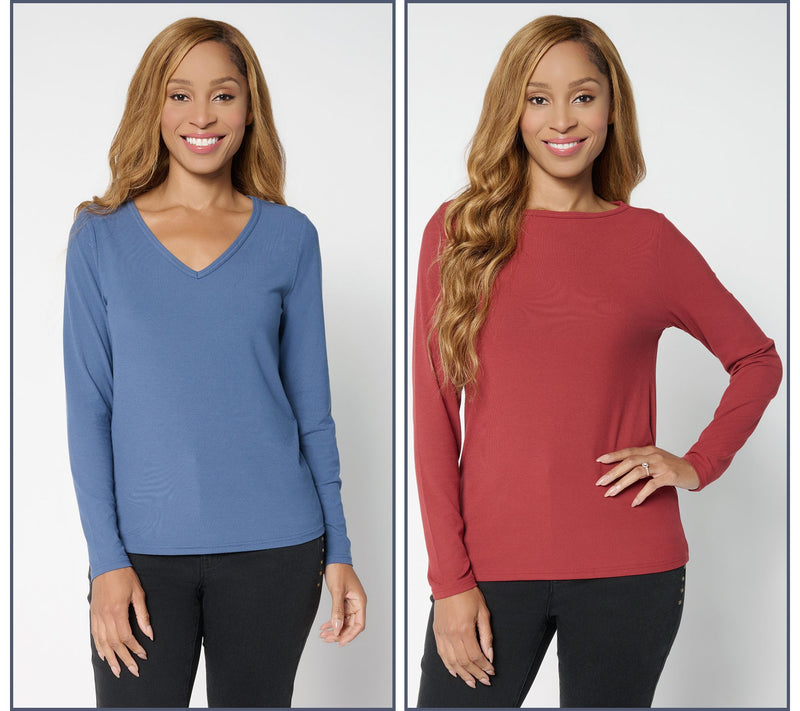 Me by Jennie Garth Denver Long Sleeve Two Pack — Main view