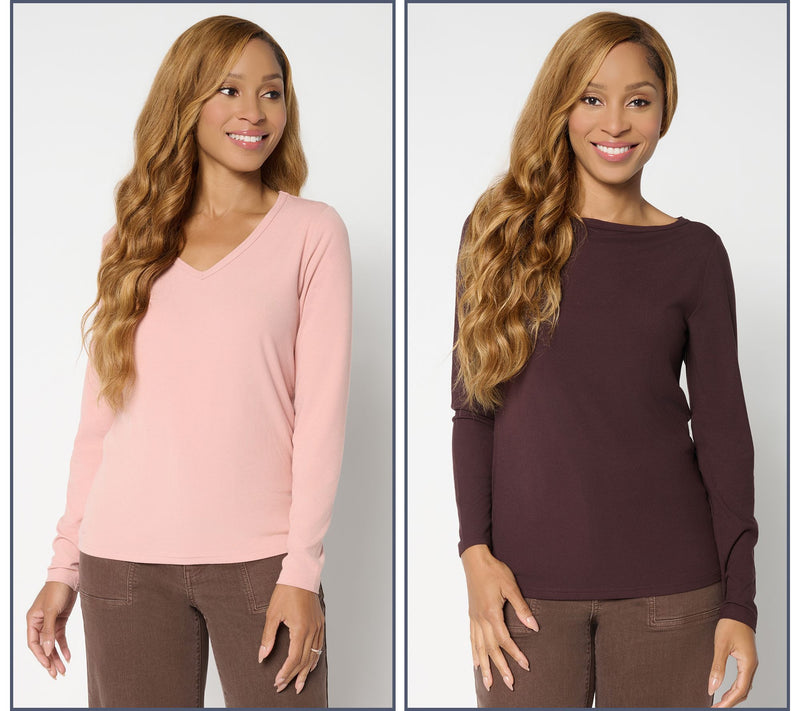 Me by Jennie Garth Denver Long Sleeve Two Pack — View 13