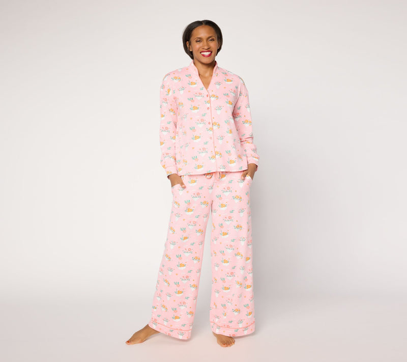 MUK LUKS Dream Cloud Notch Collar Winter Pajama Set — View 9