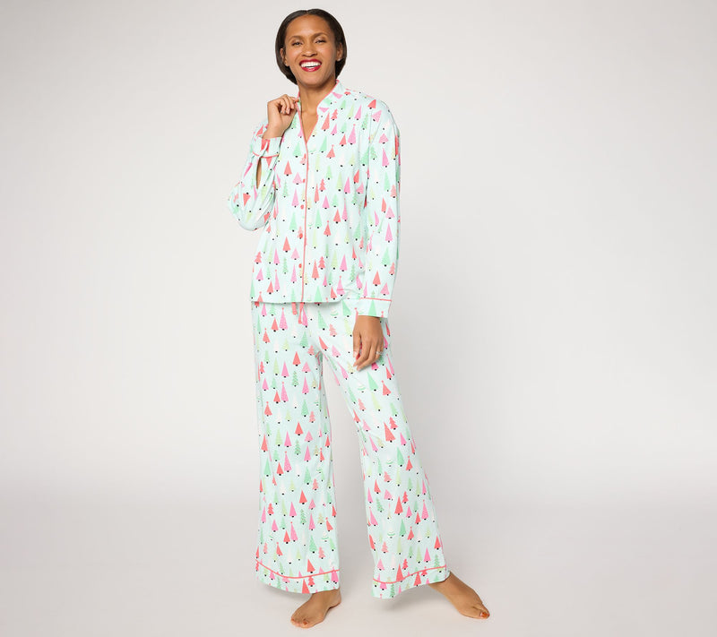 MUK LUKS Dream Cloud Notch Collar Winter Pajama Set — Main view