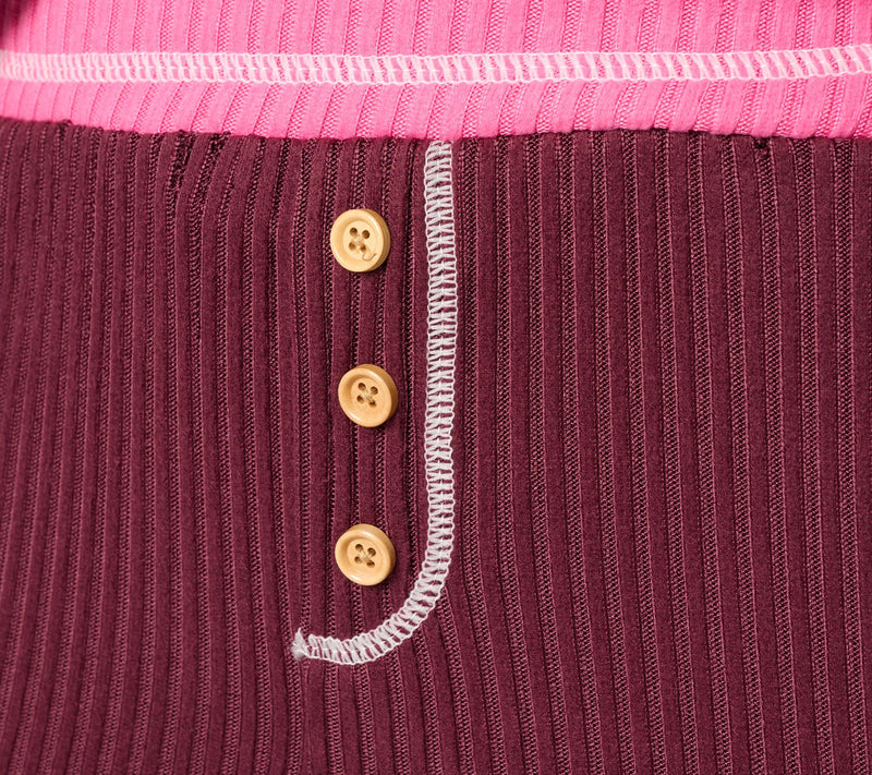 MUK LUKS Ribbed Butterknit Heart Lounge Set — View 4