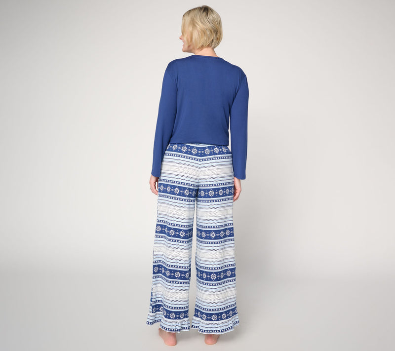 MUK LUKS Dream Cloud True Blue Lounge Set — View 3