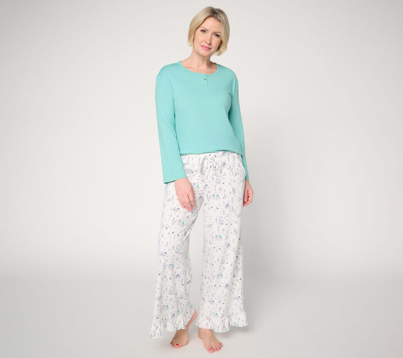 MUK LUKS Dream Cloud True Blue Lounge Set — View 11