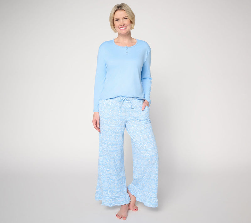 MUK LUKS Dream Cloud True Blue Lounge Set — View 12